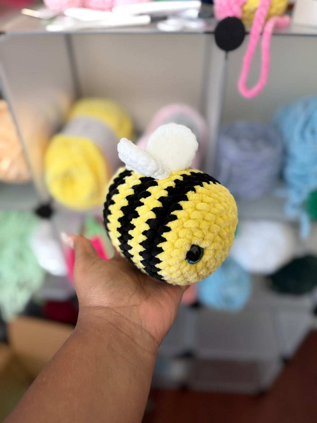 Black and yellow bee