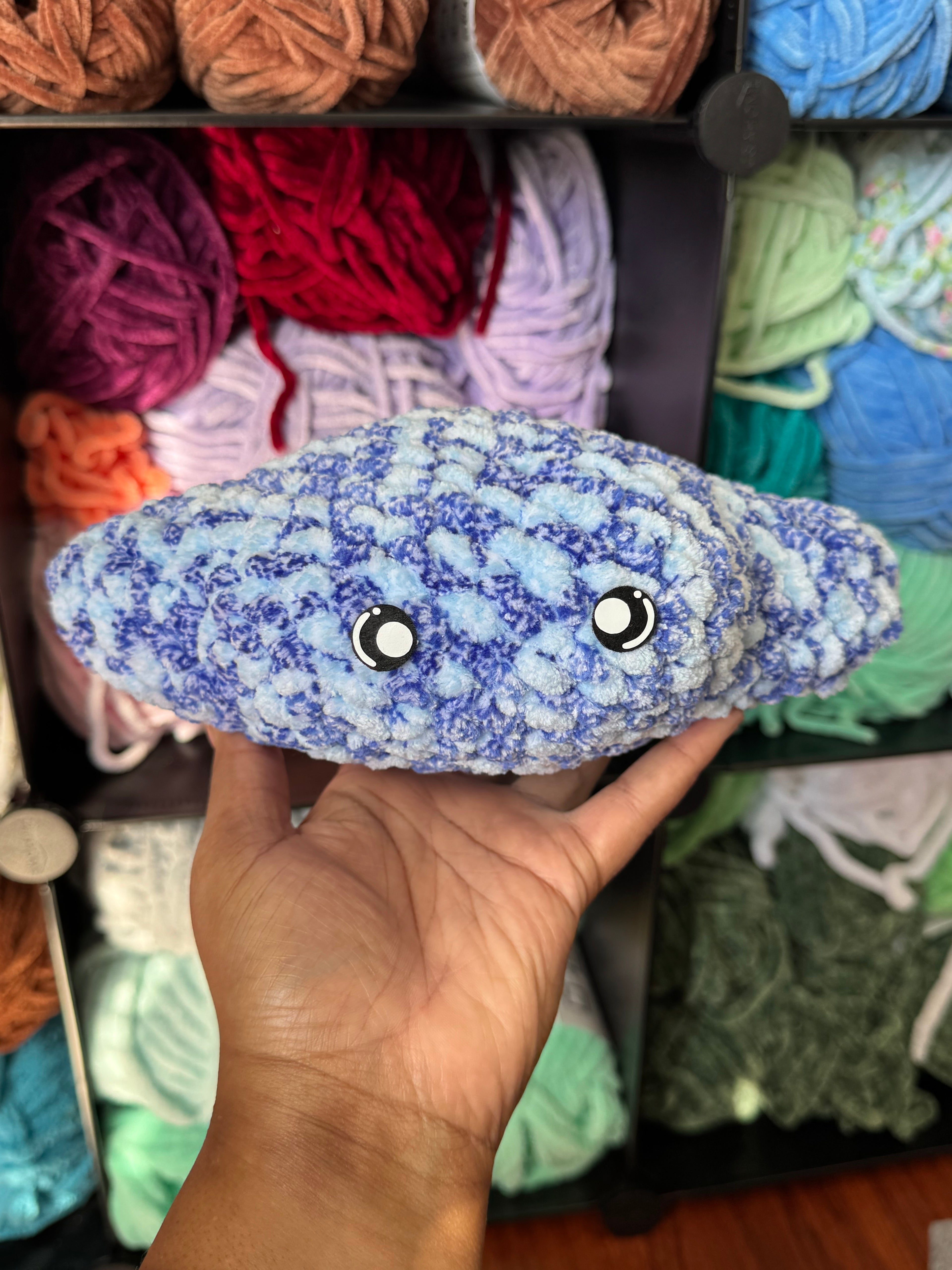 Hand-crocheted stingray