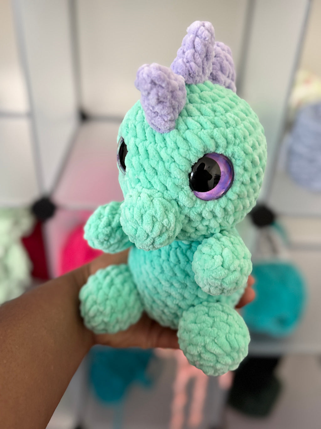 Tiffany and purple sitting Dino