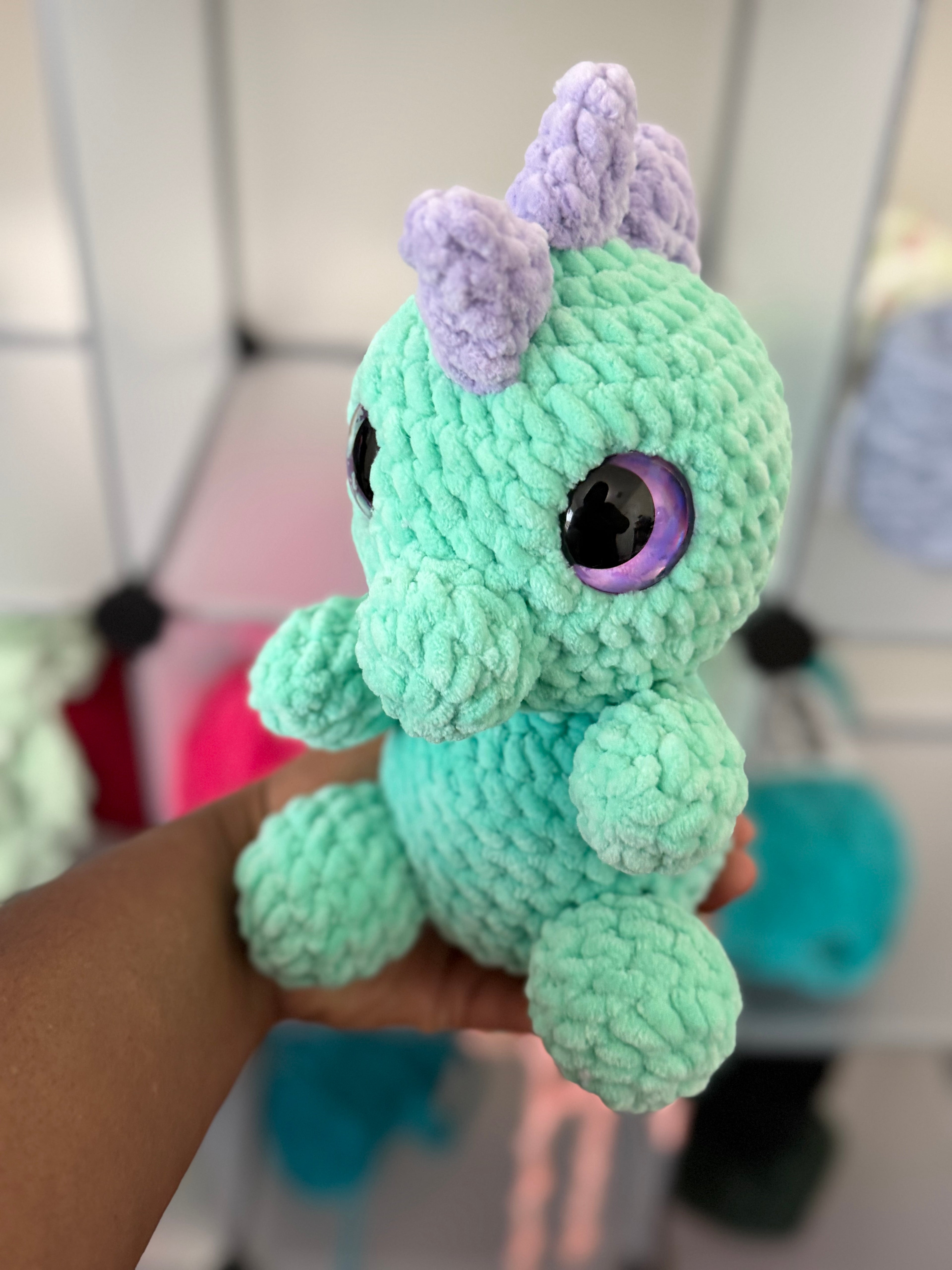 Tiffany and purple sitting Dino