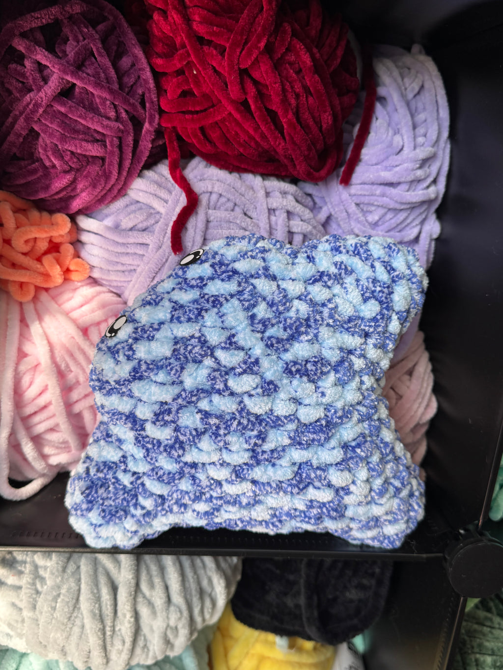 Hand-crocheted stingray