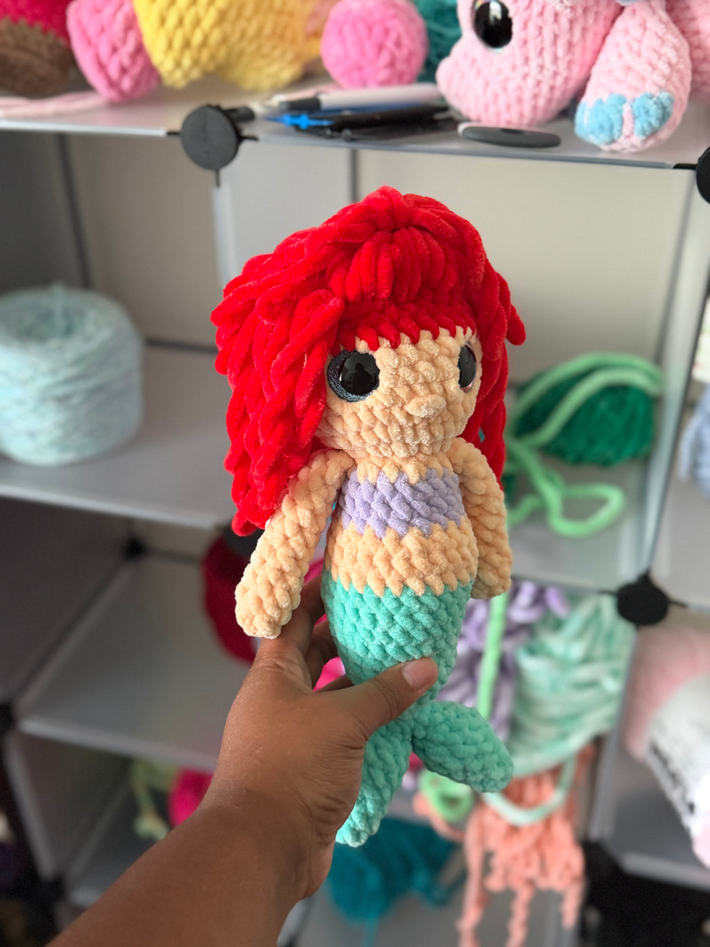 Mermaid with her fish bestie