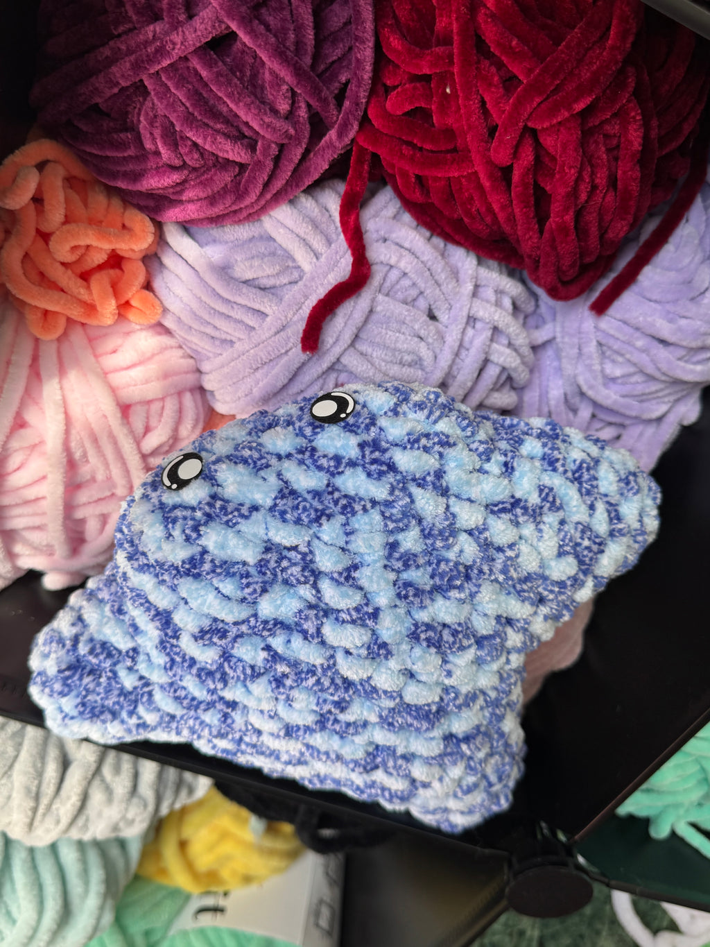 Hand-crocheted stingray