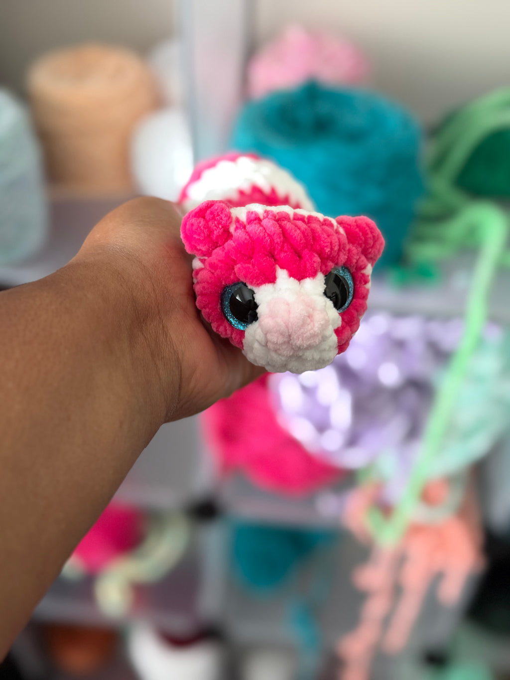 Pink ferret