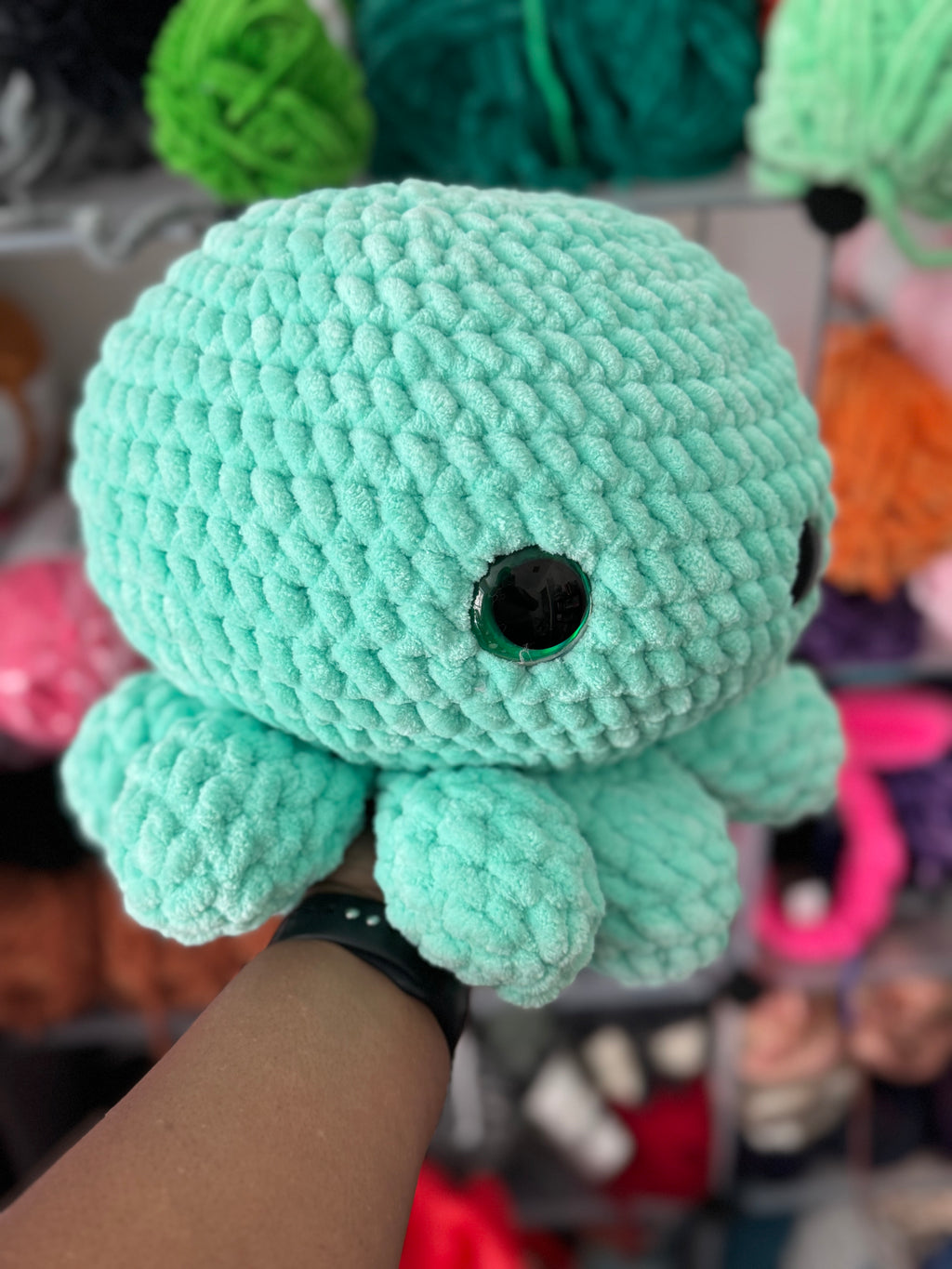 Hand-crocheted jumbo octo