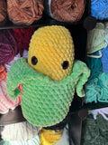 Hand-crocheted jumbo corn