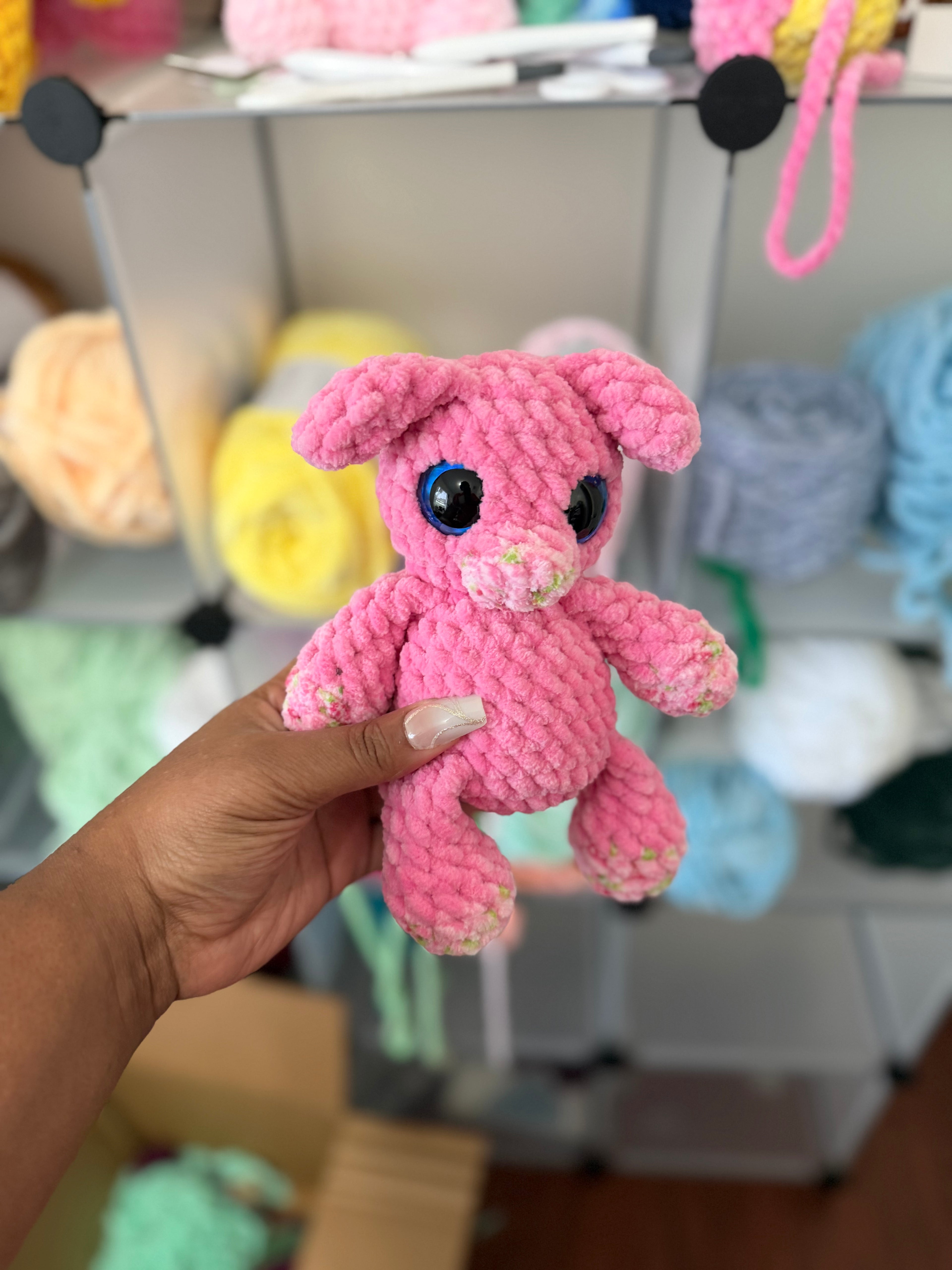 Pig with floral accents