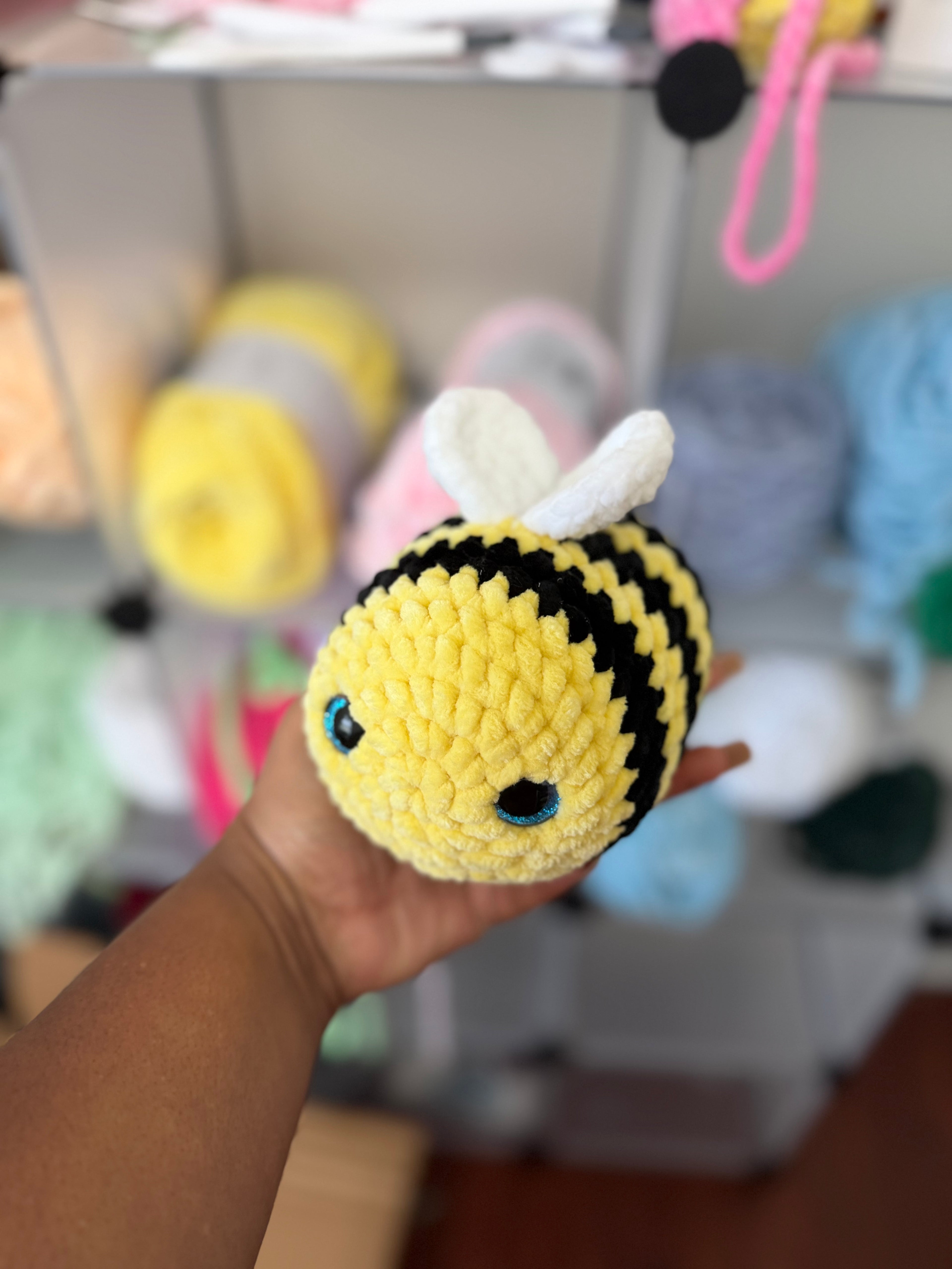 Black and yellow bee