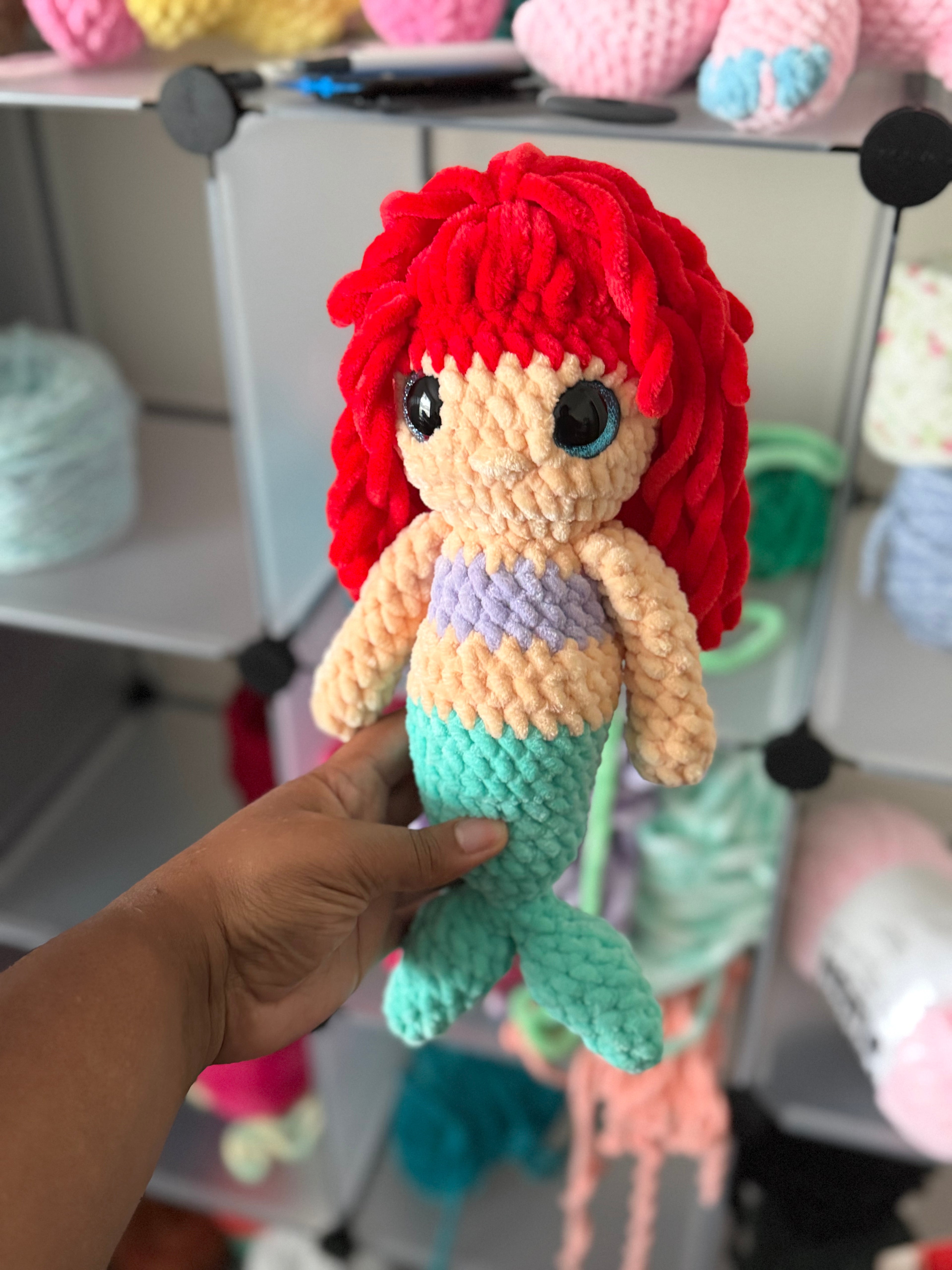 Mermaid with her fish bestie