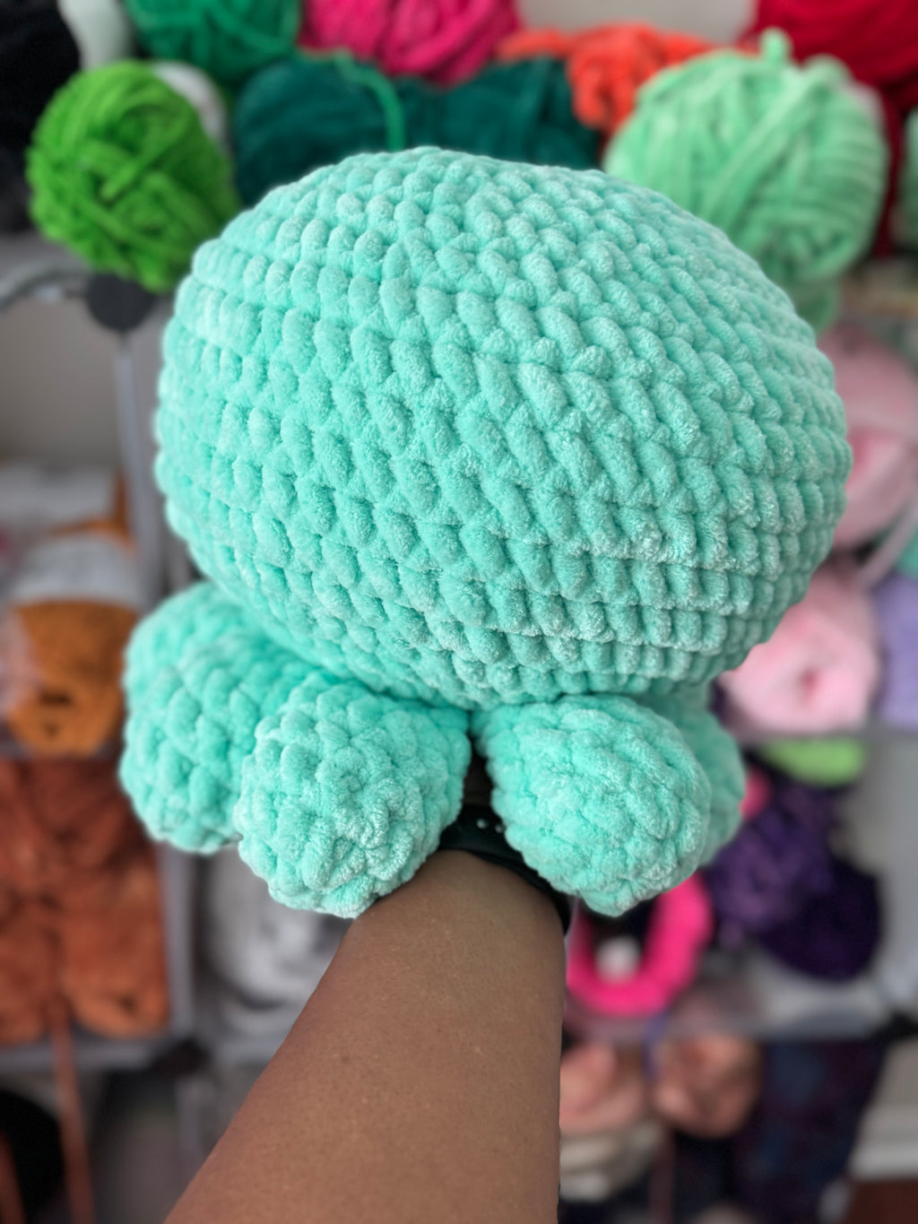 Hand-crocheted jumbo octo