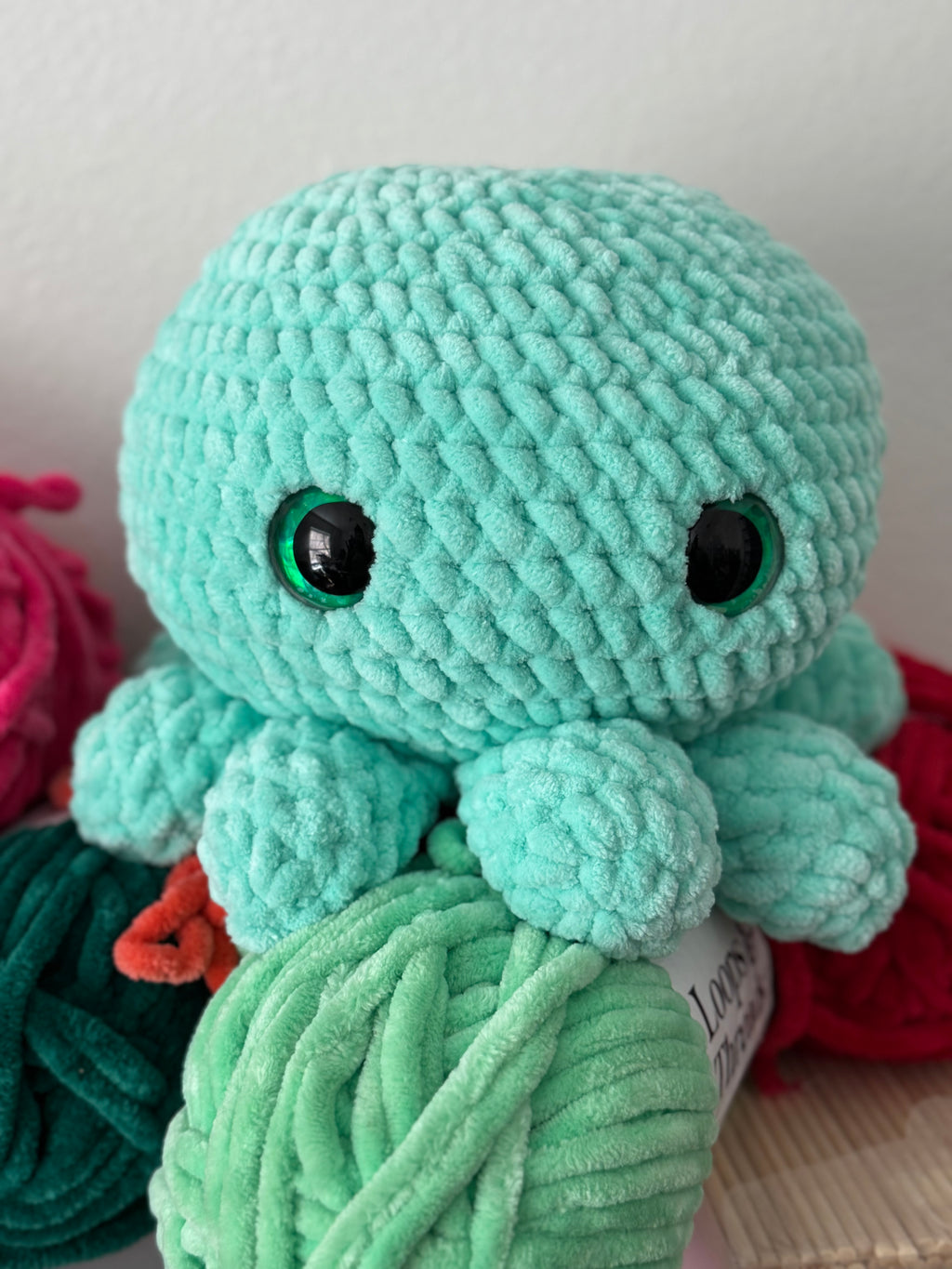 Hand-crocheted jumbo octo