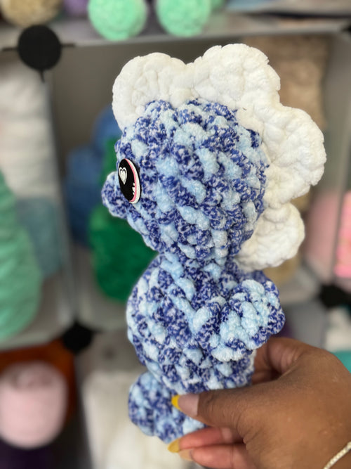 Blue large seahorse