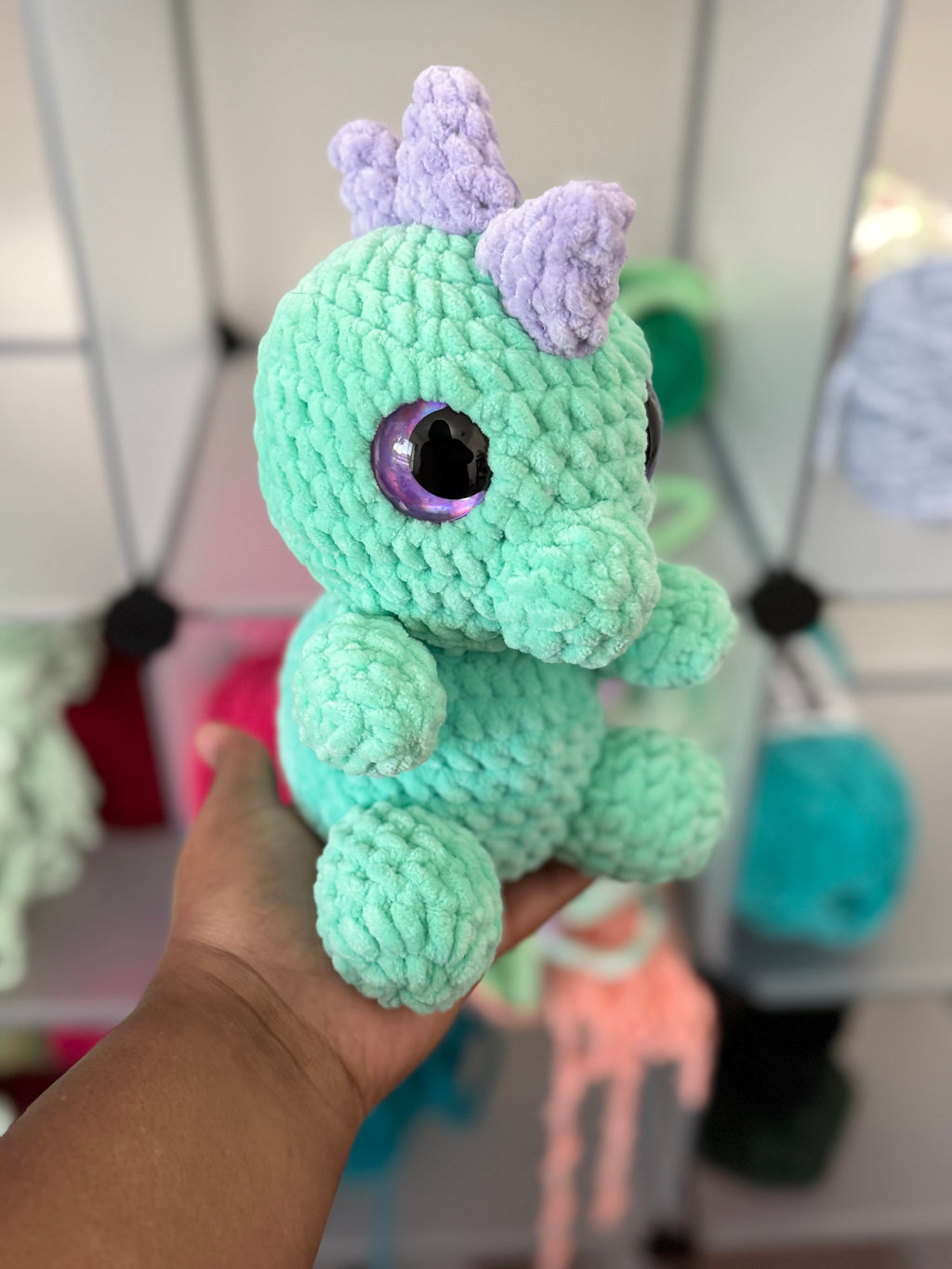 Tiffany and purple sitting Dino