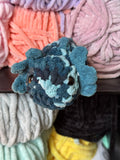 Hand-crocheted axolotl