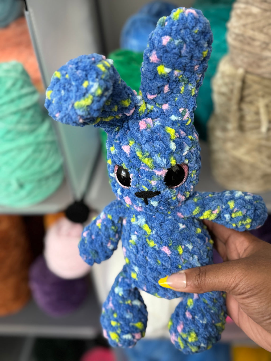 Blue dotted bunny