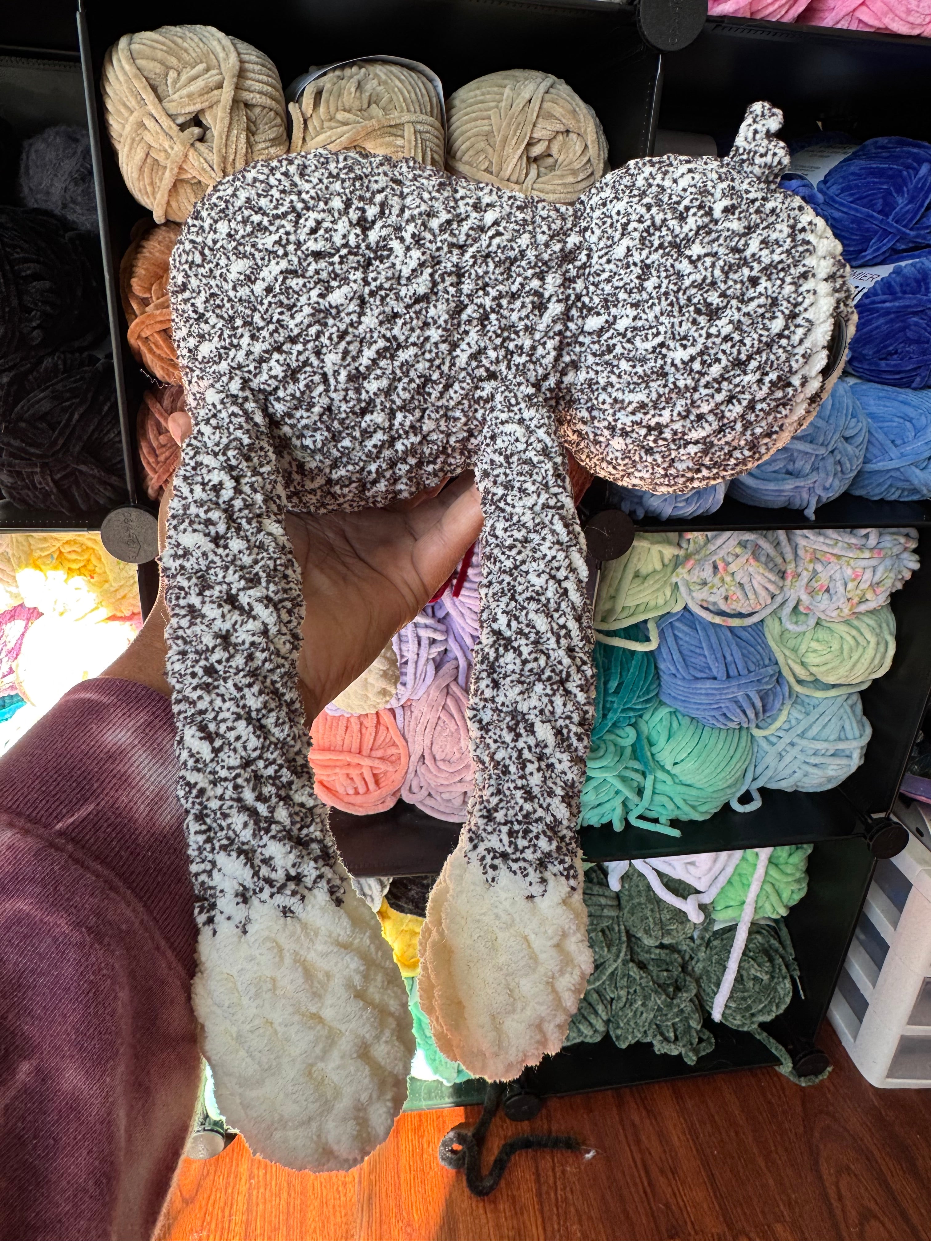 Hand-crocheted large sloth