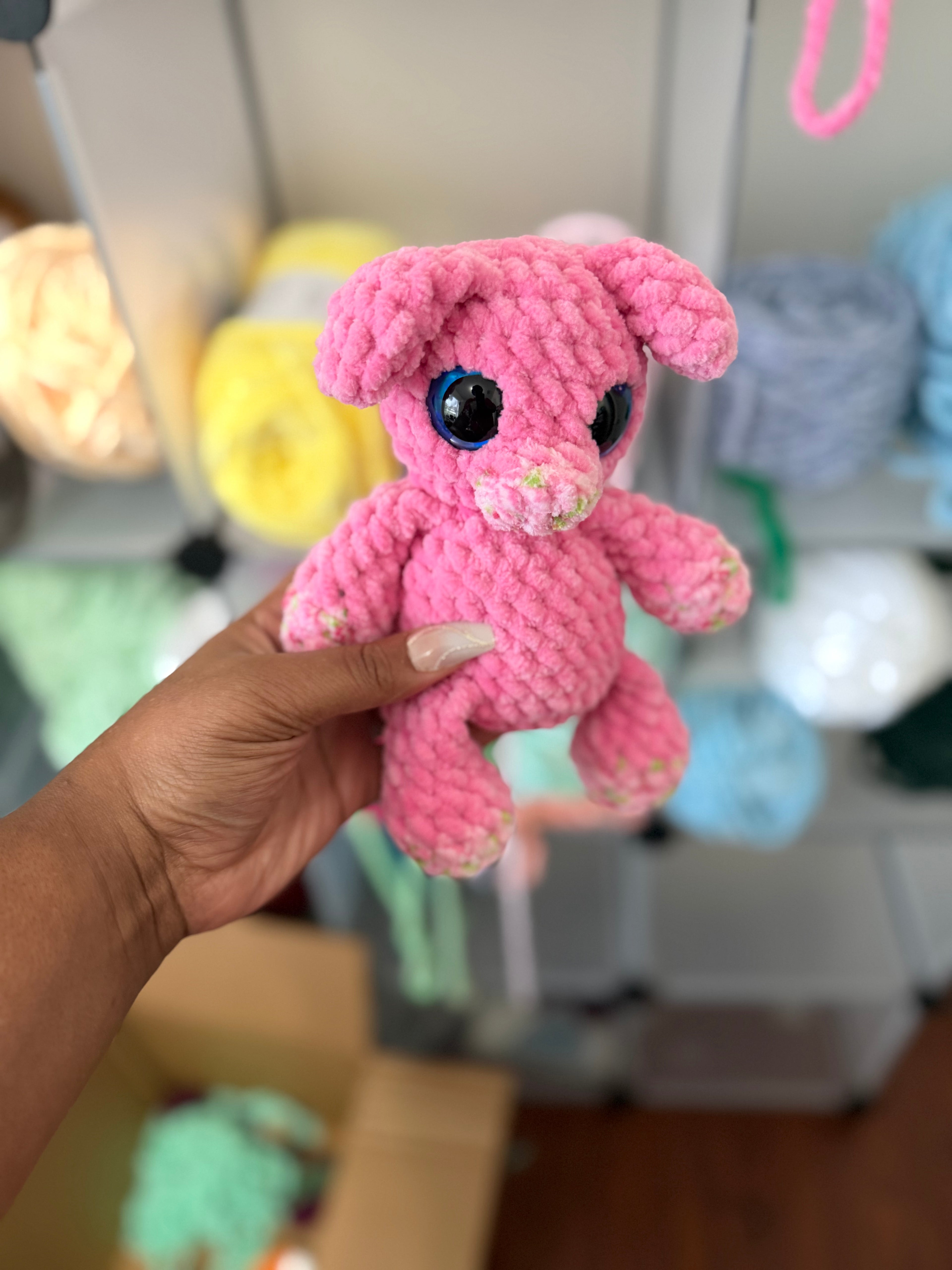 Pig with floral accents