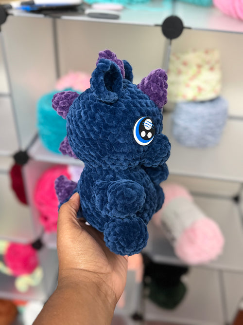 Blue sitting Dino