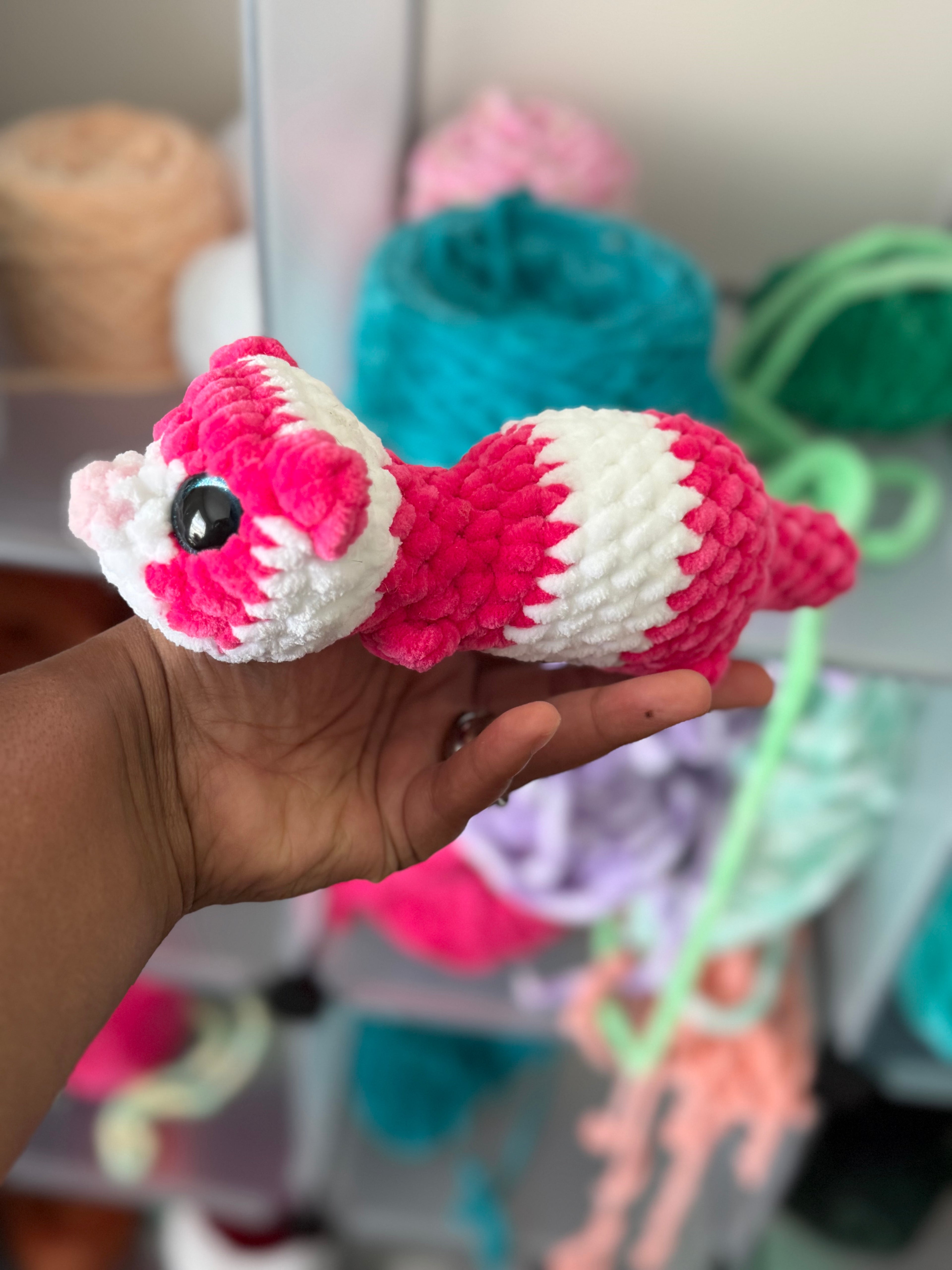 Pink ferret