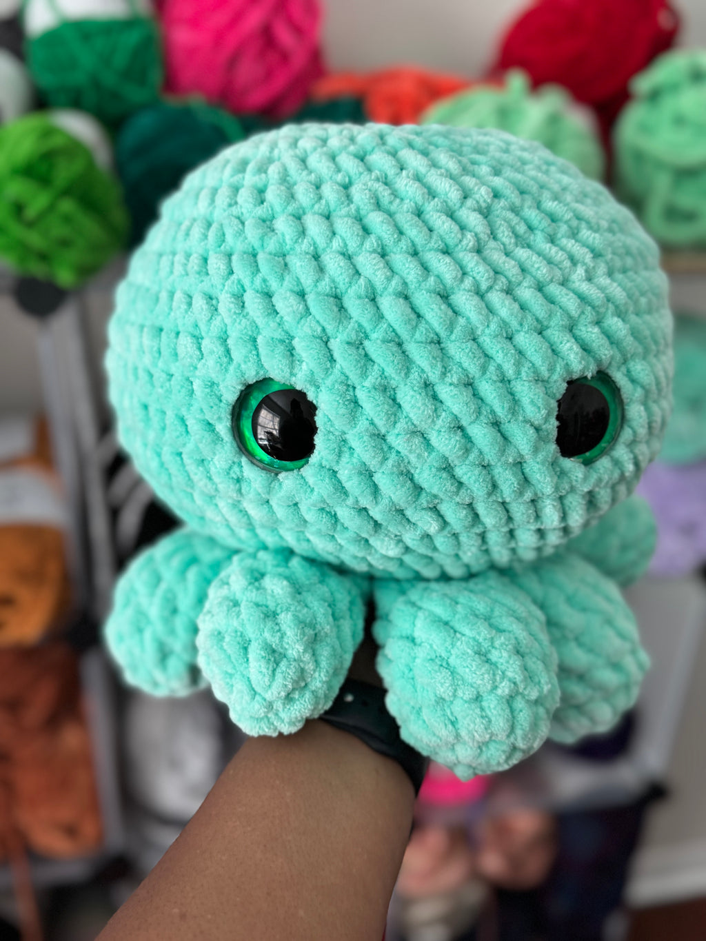 Hand-crocheted jumbo octo