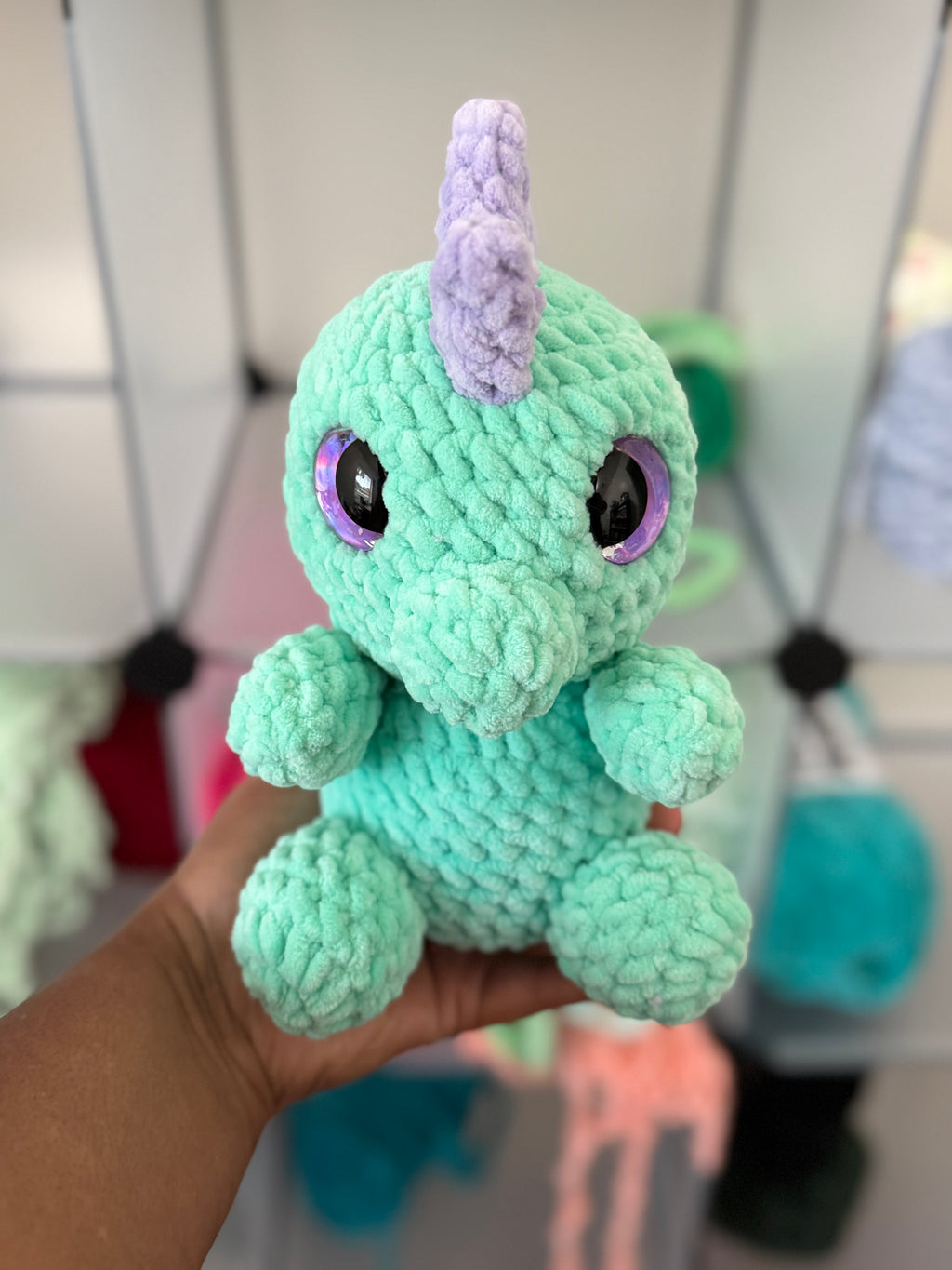 Tiffany and purple sitting Dino