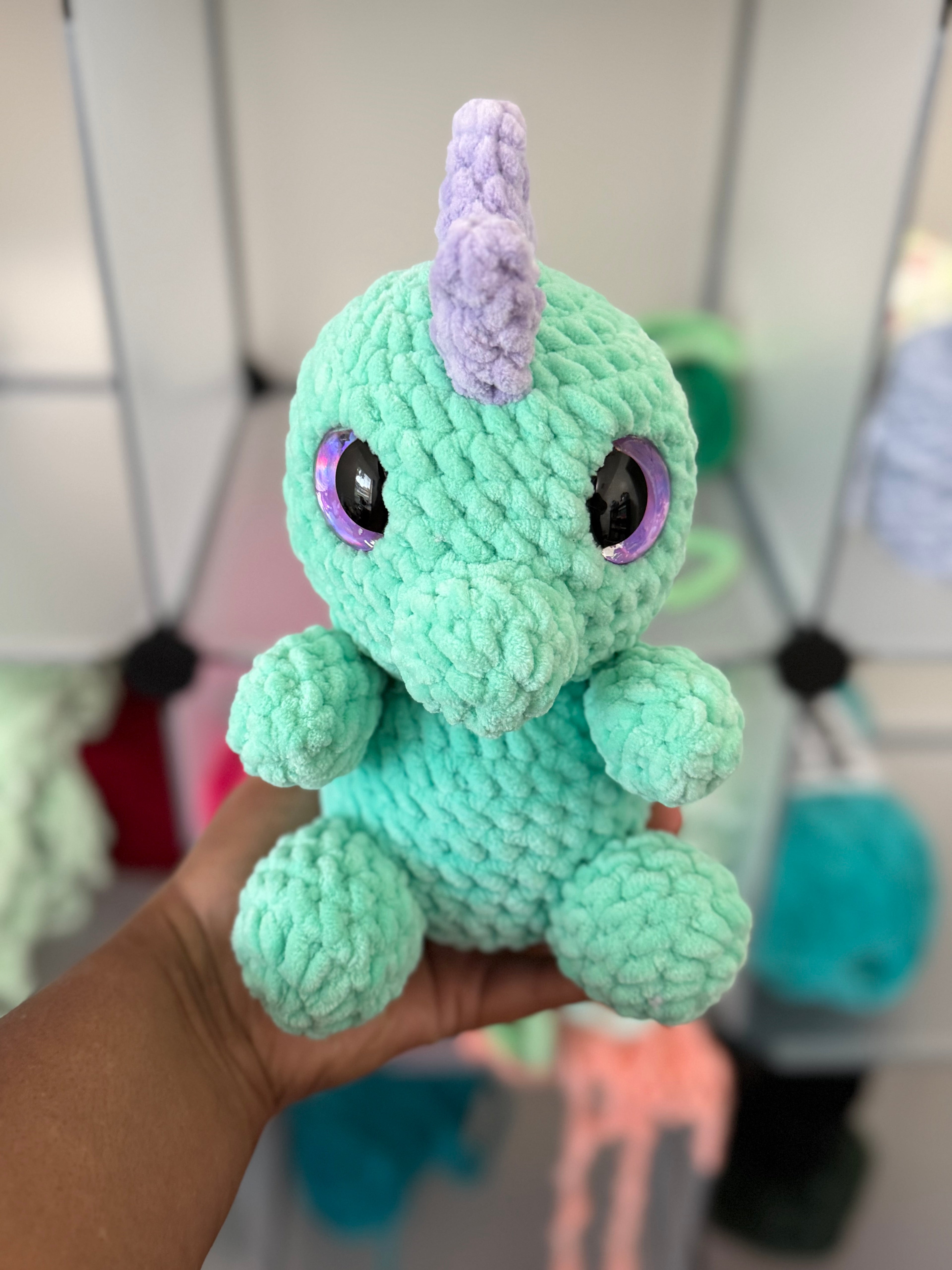 Tiffany and purple sitting Dino